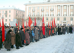 Митинг протеста на площади Ленина, 1990-е годы